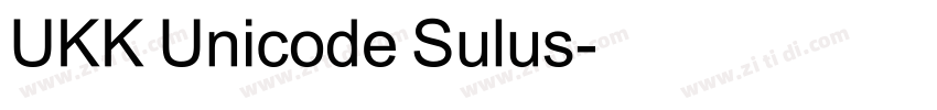 UKK Unicode Sulus字体转换